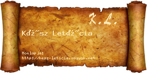 Kész Letícia névjegykártya